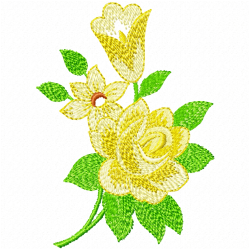 Flowers And Tree Embroidery Design 5